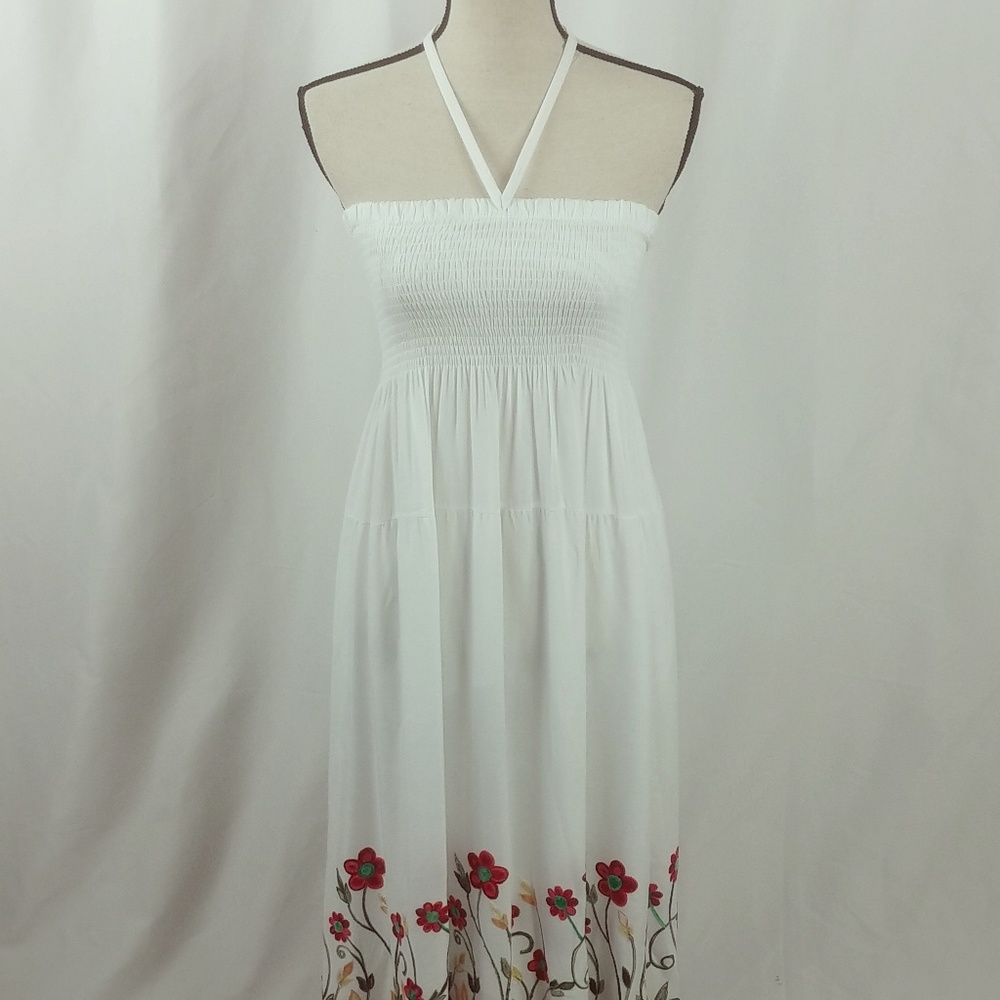 Embroidered tube top dress/skirt NWOT